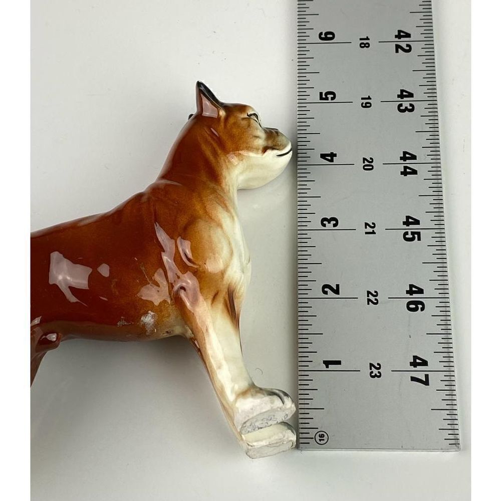 Vtg Dog Assortment Figurines (4) Border Collie Boxer Cocker Spaniel Schnauzer BU - Picture 12 of 12